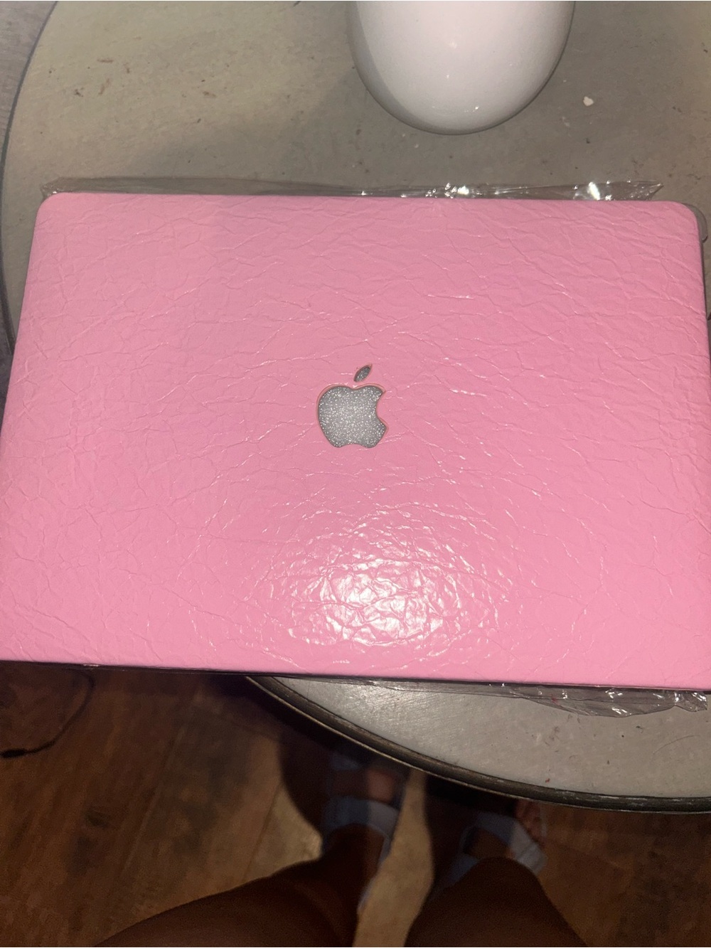 Apple Laptop Pink Protective Skin with Apple Logo Cutout